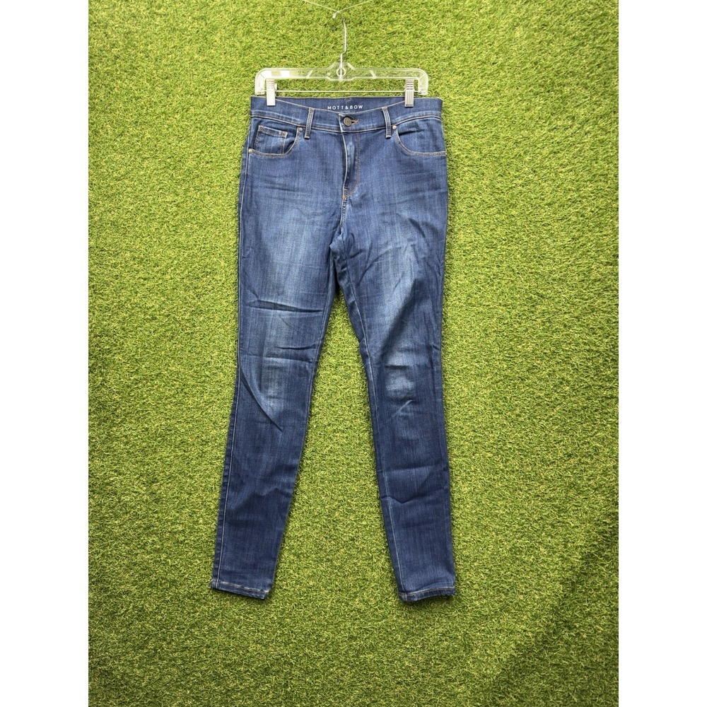 Mott & Bow Jeans Womens 29x30 Mid-Rise Skinny Stretch Dark Wash Denim Casual